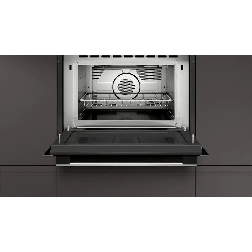 Neff C1AMG84N0B 44 Litre Built-In Combination Microwave Oven with Hot Air Grilling, 56cm Wide - Stainless Steel