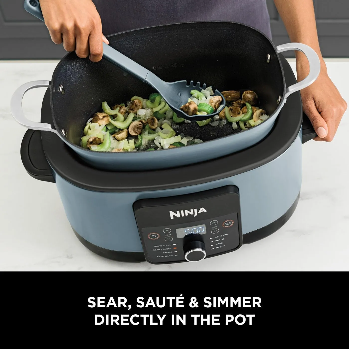 Ninja Foodi PossibleCooker 8-in-1 Slow Cooker [Sea Salt Grey]