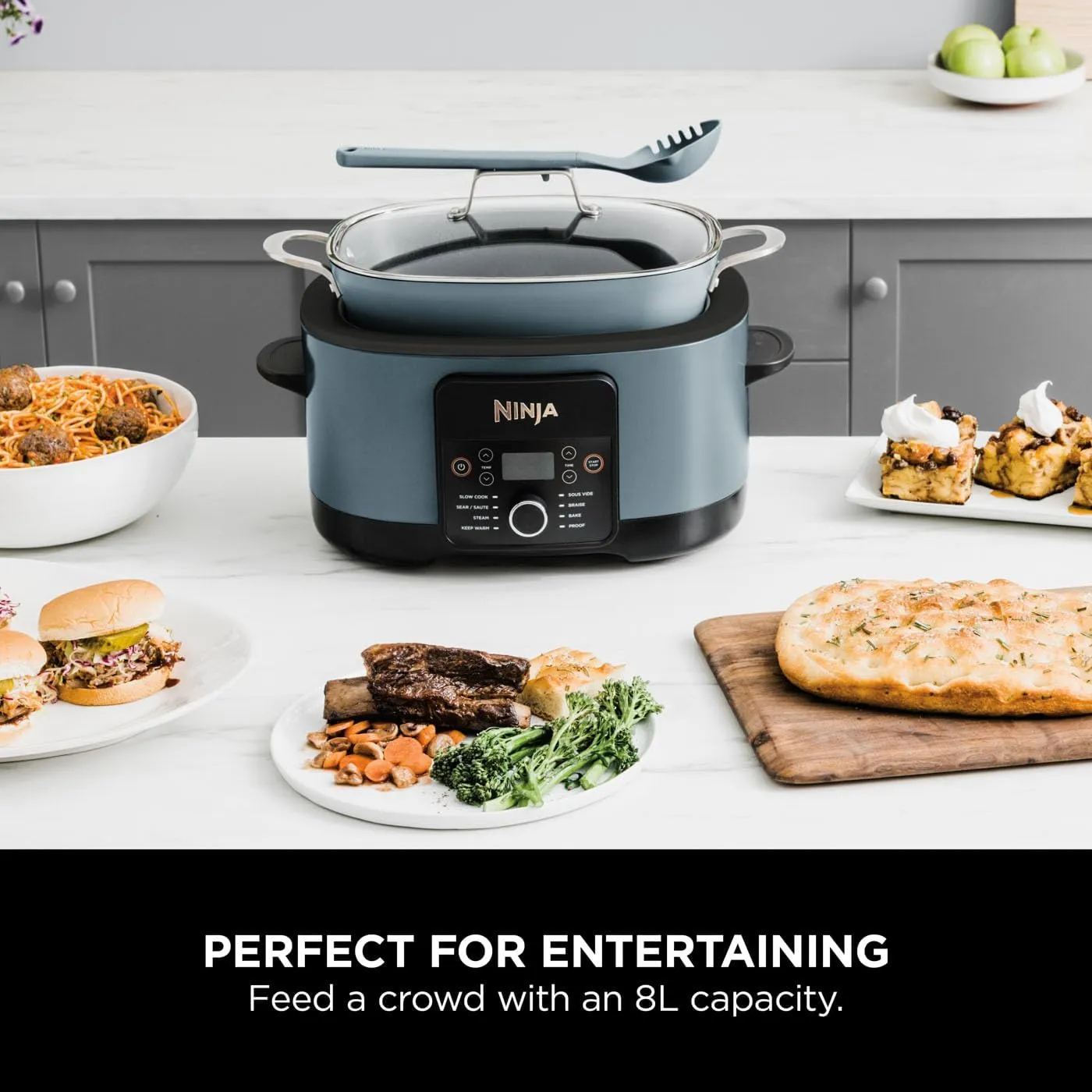 Ninja Foodi PossibleCooker 8-in-1 Slow Cooker [Sea Salt Grey]