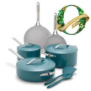 Nova Ceramic Nonstick 10-Piece Cookware Set | Deep Teal