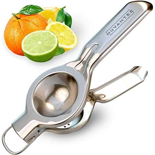 Nuvantee Lemon Squeezer - Large Stainless-Steel Manual Citrus Juicer for Lime Juice & Orange Juice