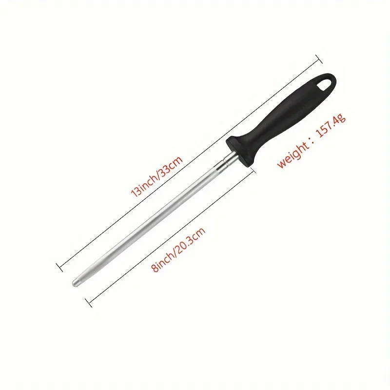 Professional Carbon Steel Knife Sharpener Rod for Food Trucks