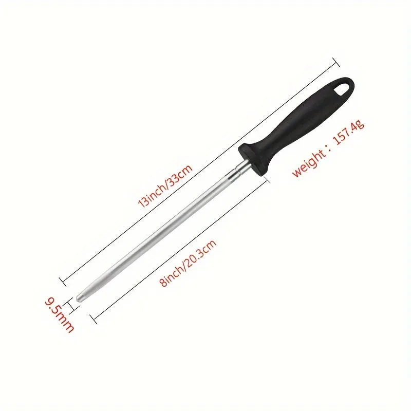 Professional Carbon Steel Knife Sharpener Rod for Food Trucks