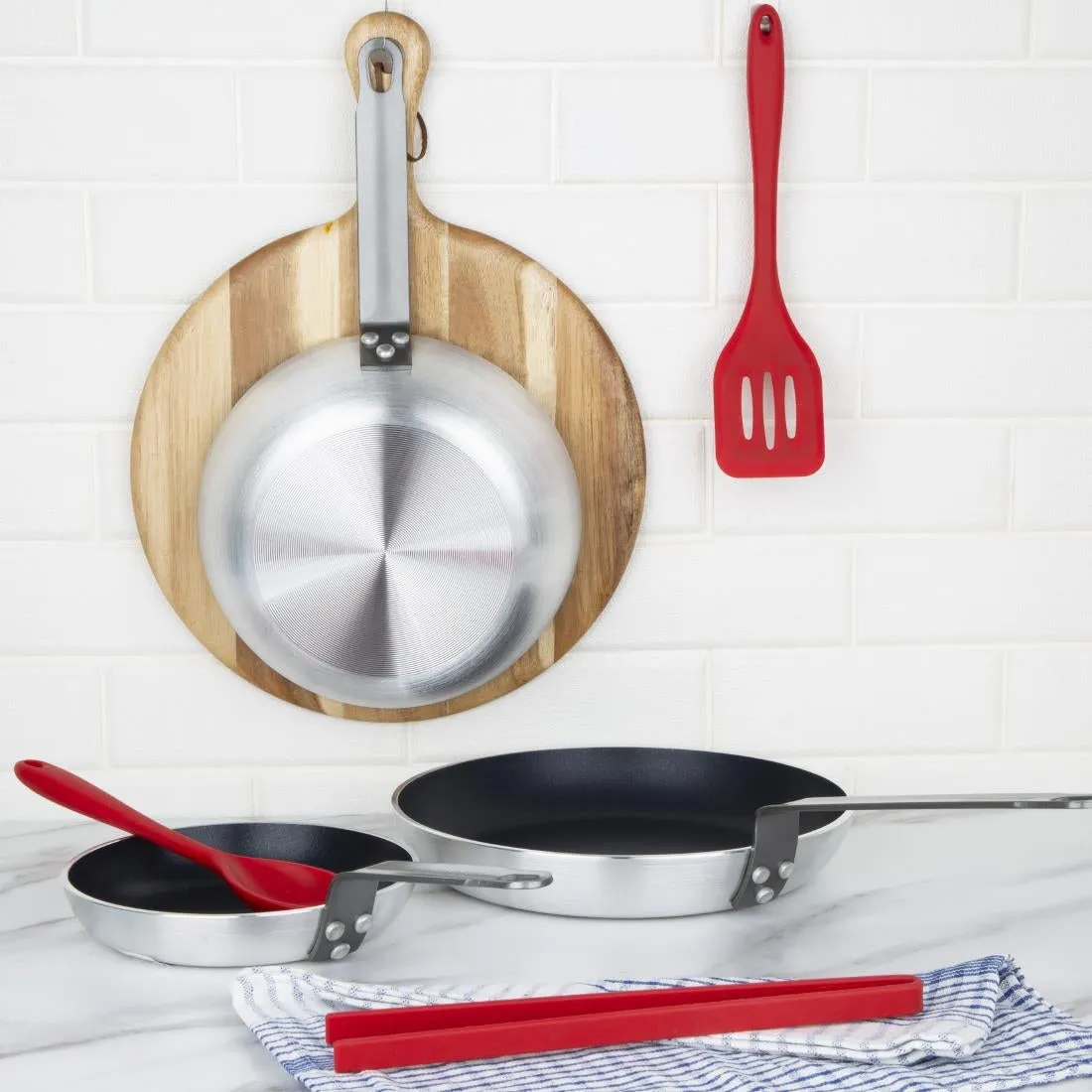 SA691 Vogue Cook Like A Pro 3-Piece Non-Stick Frying Pan and Saute Pan Set