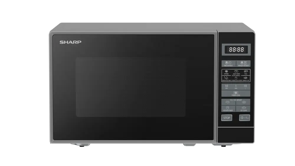 Sharp RDS202TSUK 800W 20 Litre Microwave Oven, Silver