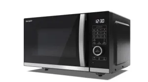 Sharp YCQC254AUB 25 Litre Flatbed Convection Microwave Oven With Grill, Black