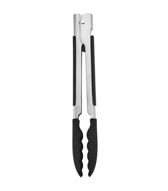 Silicone-Tipped Side-Locking Tongs, 23cm