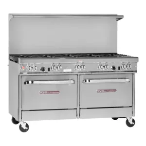 Southbend 4601DC Ultimate Natural Gas Range 60”, 10 Non-Clog Burners, Standard Grates With Standard Oven And Cabinet Base 375000 BTU