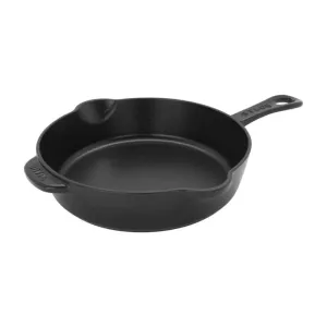 Staub 1029475 Cast Iron 8.5" Traditional Deep Skillet, Black