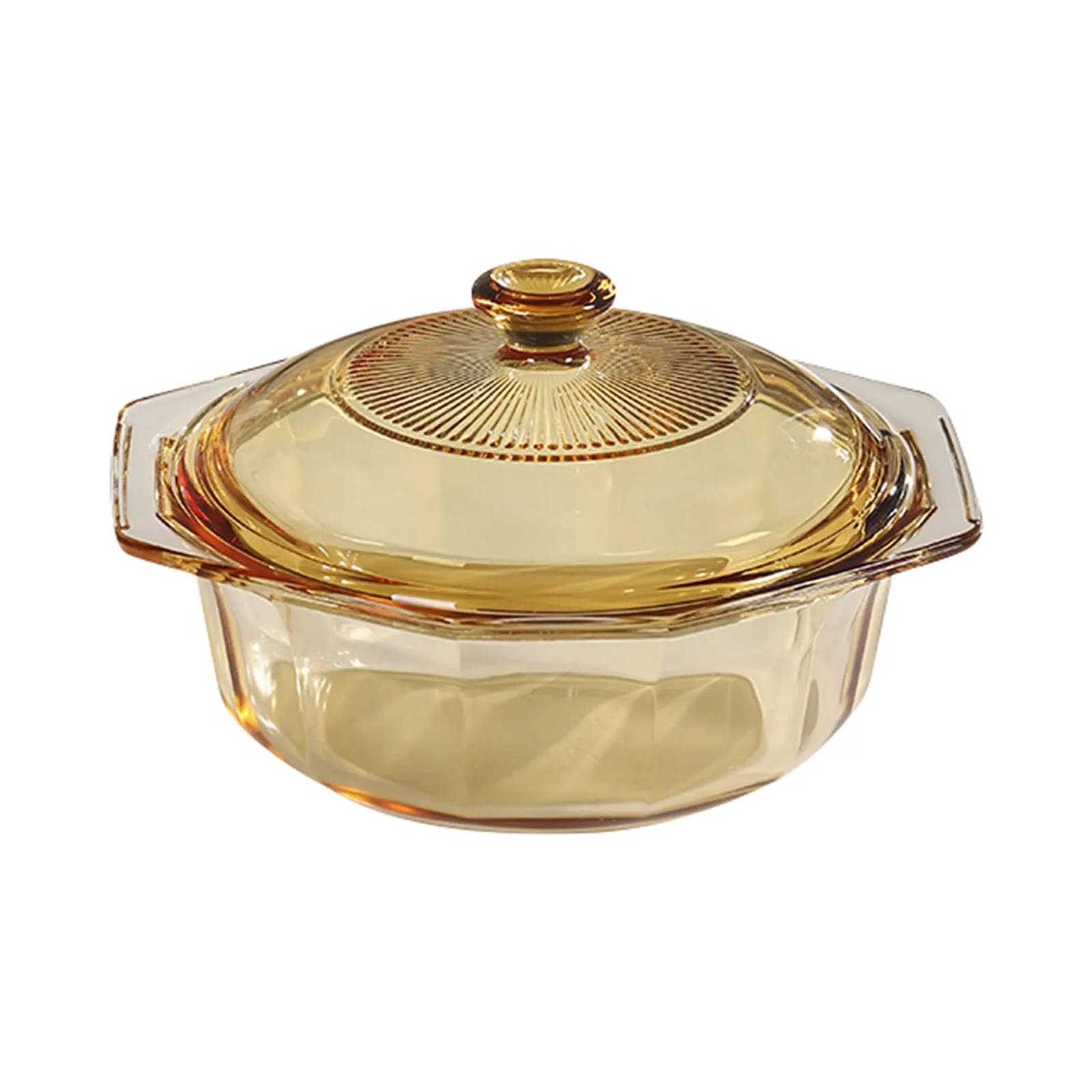 The Better Home Zest Series Borosilicate Glass Serving Casserole (1.1L) | Glass Bowl With Lid | Glass Casserole With Glass Lid | Microwave & Dishwasher Safe | Gift For Housewarming (Amber)