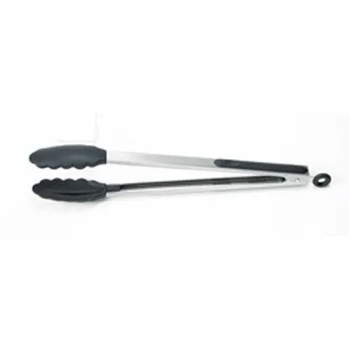 Tongs 9" Silicone Tip Black