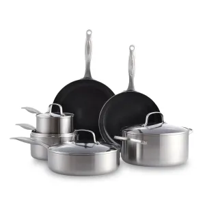 TriClad Ceramic Nonstick 10-Piece Cookware Set