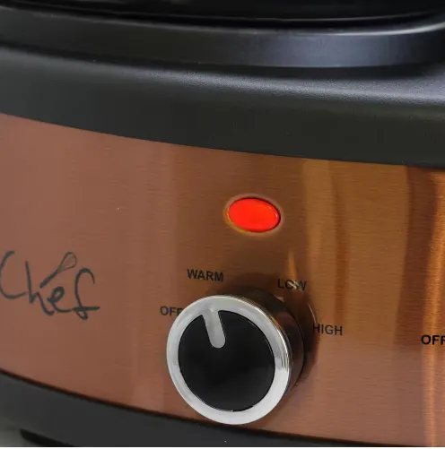 Triple Copper Slow Cooker with Glass Lids