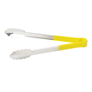 Utility Tongs Stainless Steel with Yellow Polypropylene Handle 16"