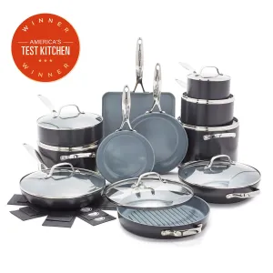 Valencia Pro Ceramic Nonstick 19-Piece Cookware Set