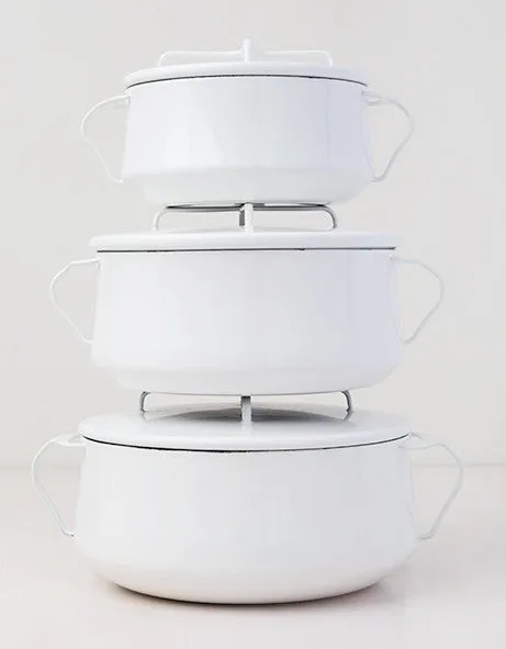 White Enamel Pots/Casserole