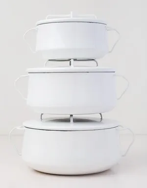 White Enamel Pots/Casserole