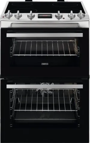 Zanussi ZCV66250XA 60cm Electric Cooker with Ceramic Hob - Stainless Steel