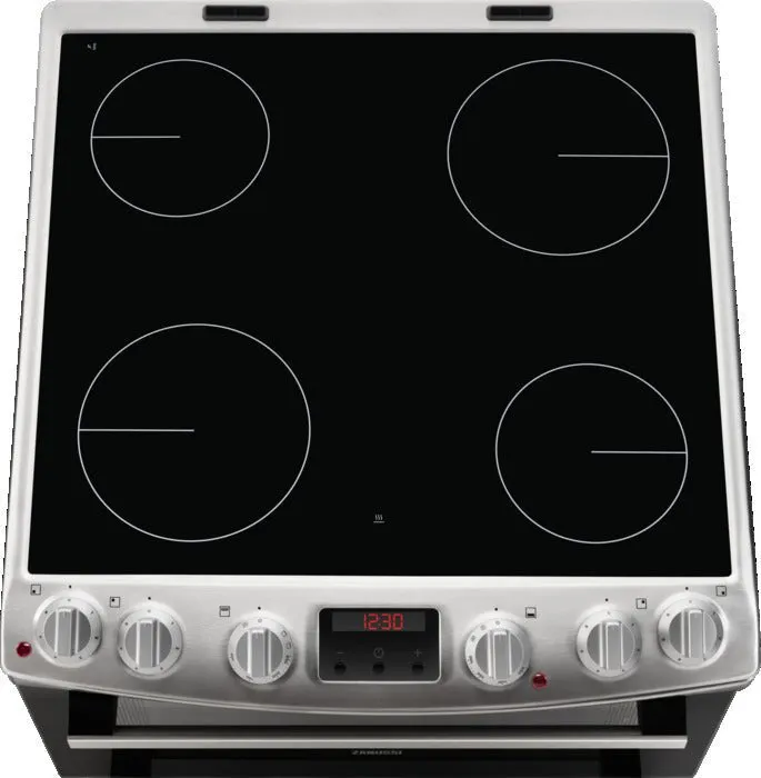 Zanussi ZCV66250XA 60cm Electric Cooker with Ceramic Hob - Stainless Steel